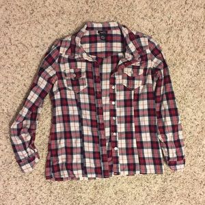 Red and blue plaid flannel